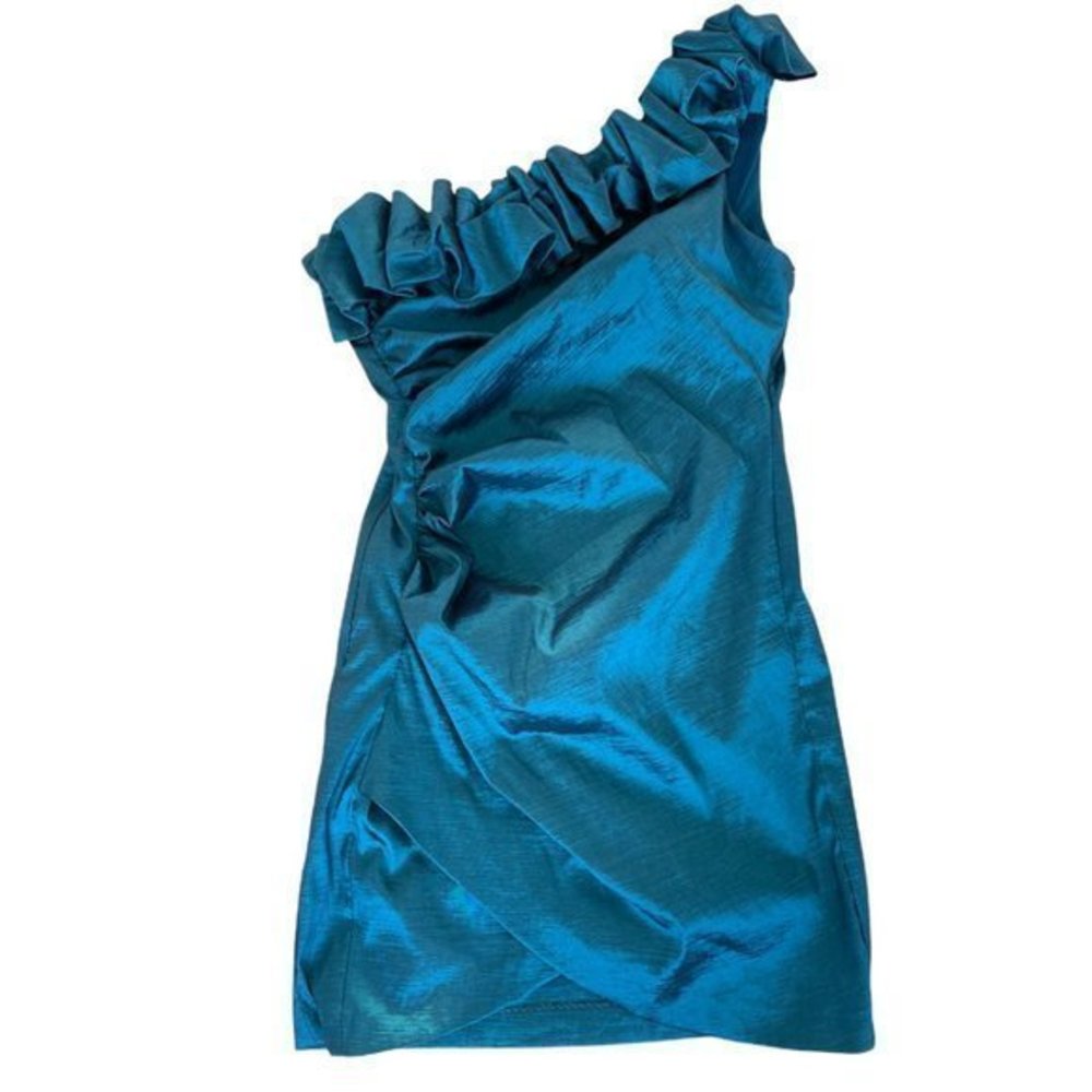 SL Fashions One Shoulder Ruffle Dress - Picture 2 of 7